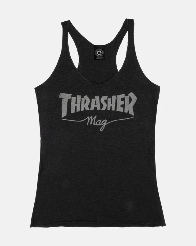 Thrasher Mag Logo canotta donna nera slim fit