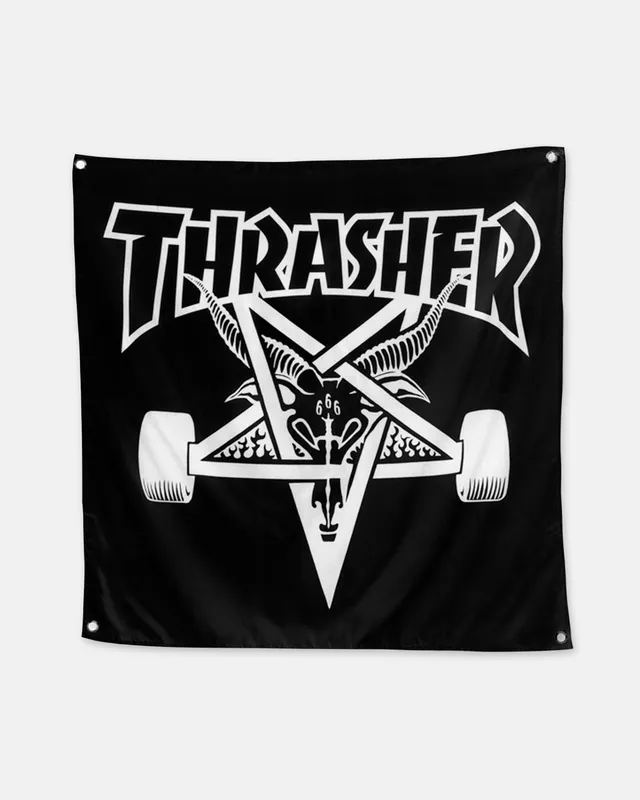 Thrasher Skategoat banner nero poliestere 91x91