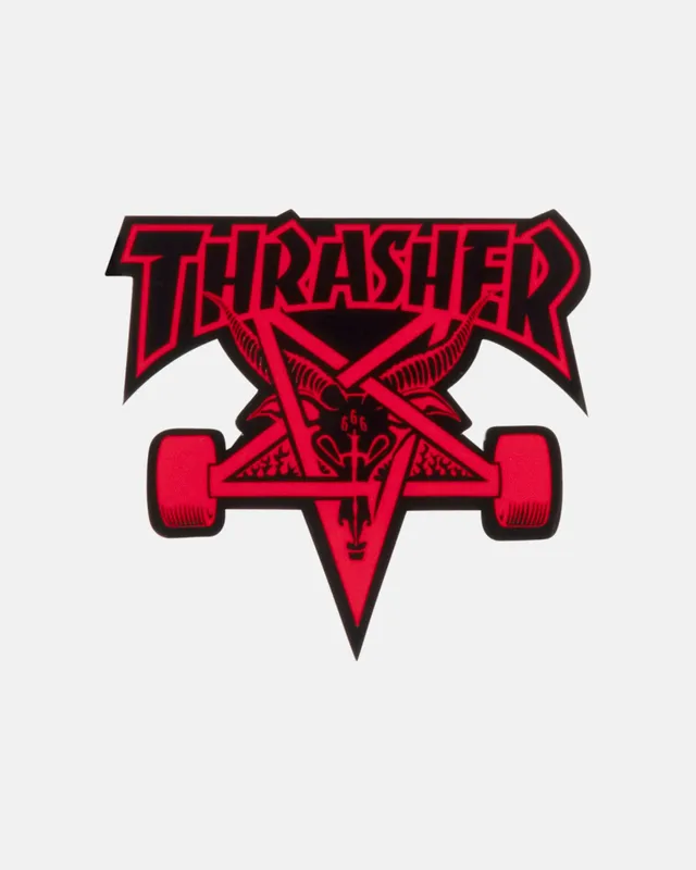 Thrasher Skategoat sticker adesivo rosso 10 cm