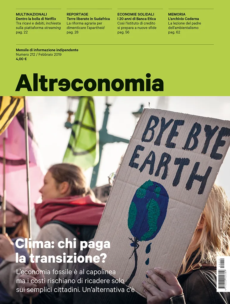 Altreconomia 212 Clima chi paga transizione rivista copia singola