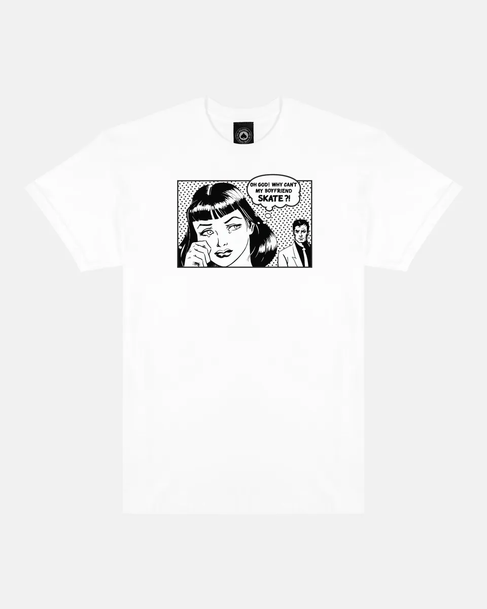 Thrasher Boyfriend T-Shirt maglietta bianca cotone