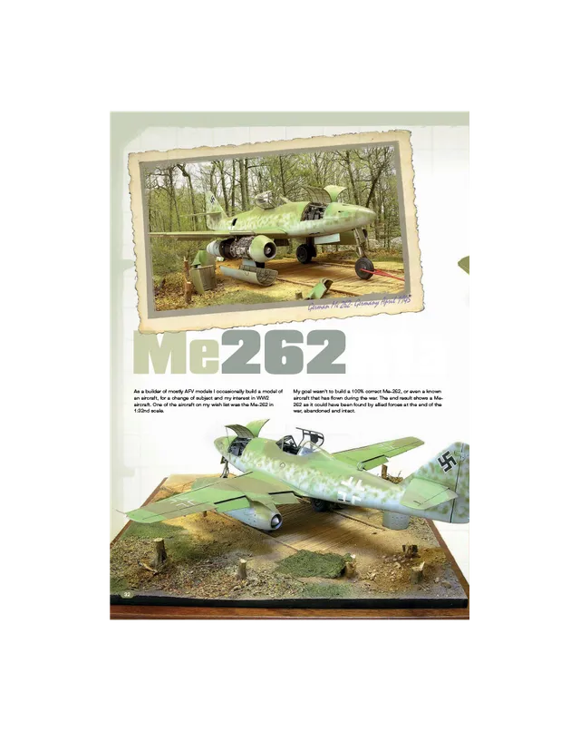 AFV Modeller AIR AIR60 articolo PDF Me 262 A1a