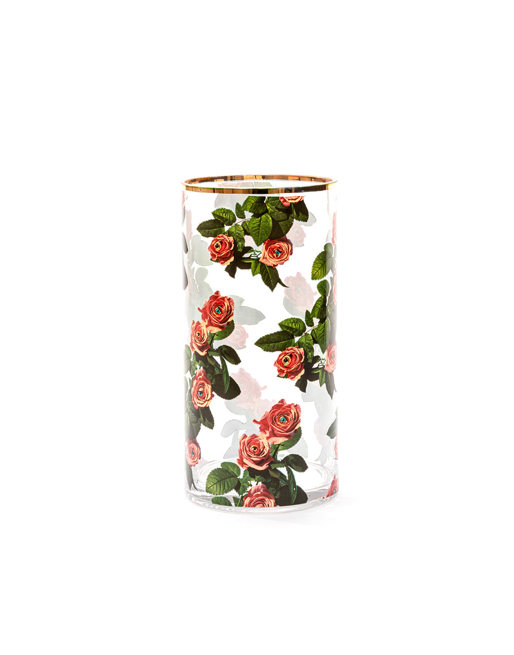 TOILETPAPER vaso cilindrico medio vetro Roses