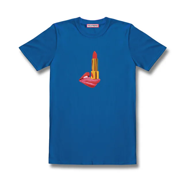 TOILETPAPER Tongue T-shirt maglietta cotone stampa lingua