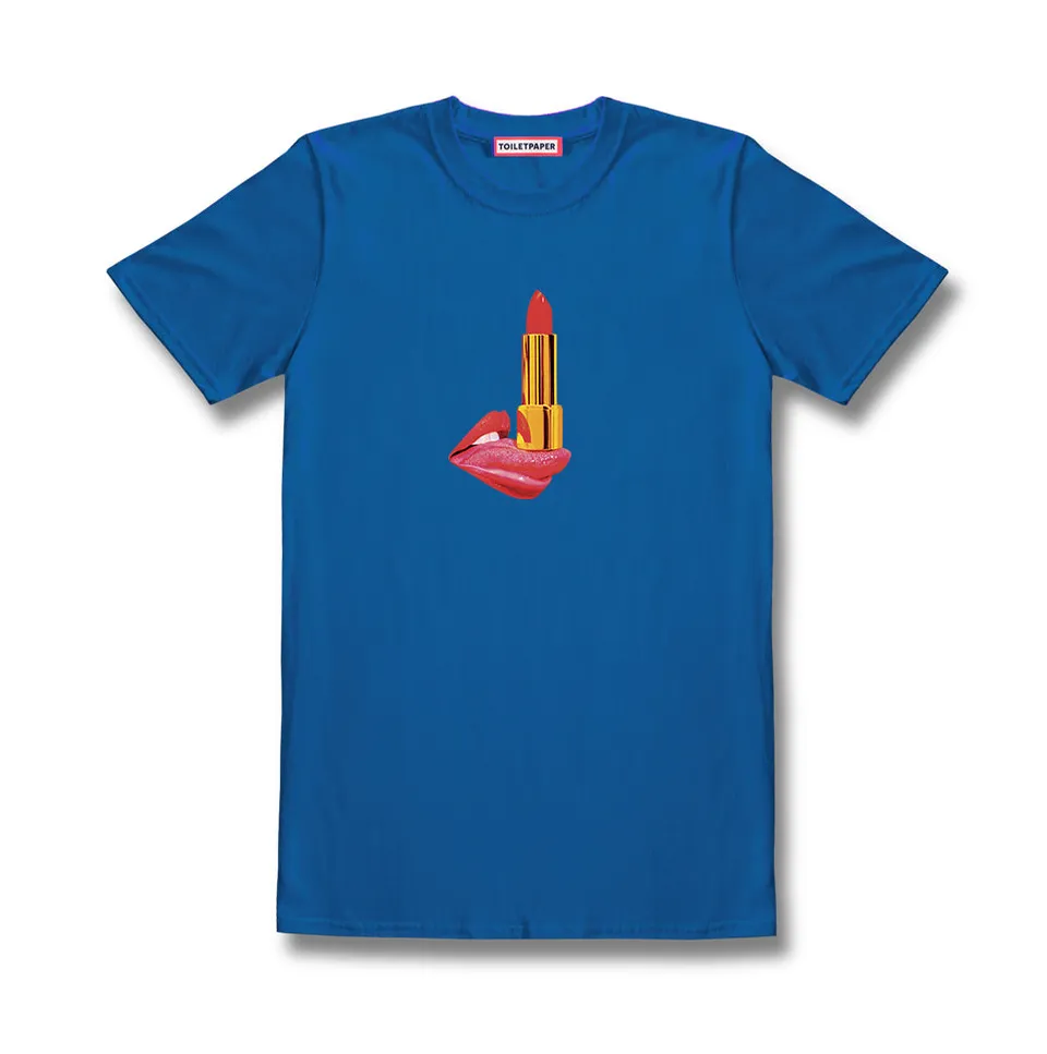 TOILETPAPER Tongue T-shirt maglietta cotone stampa lingua