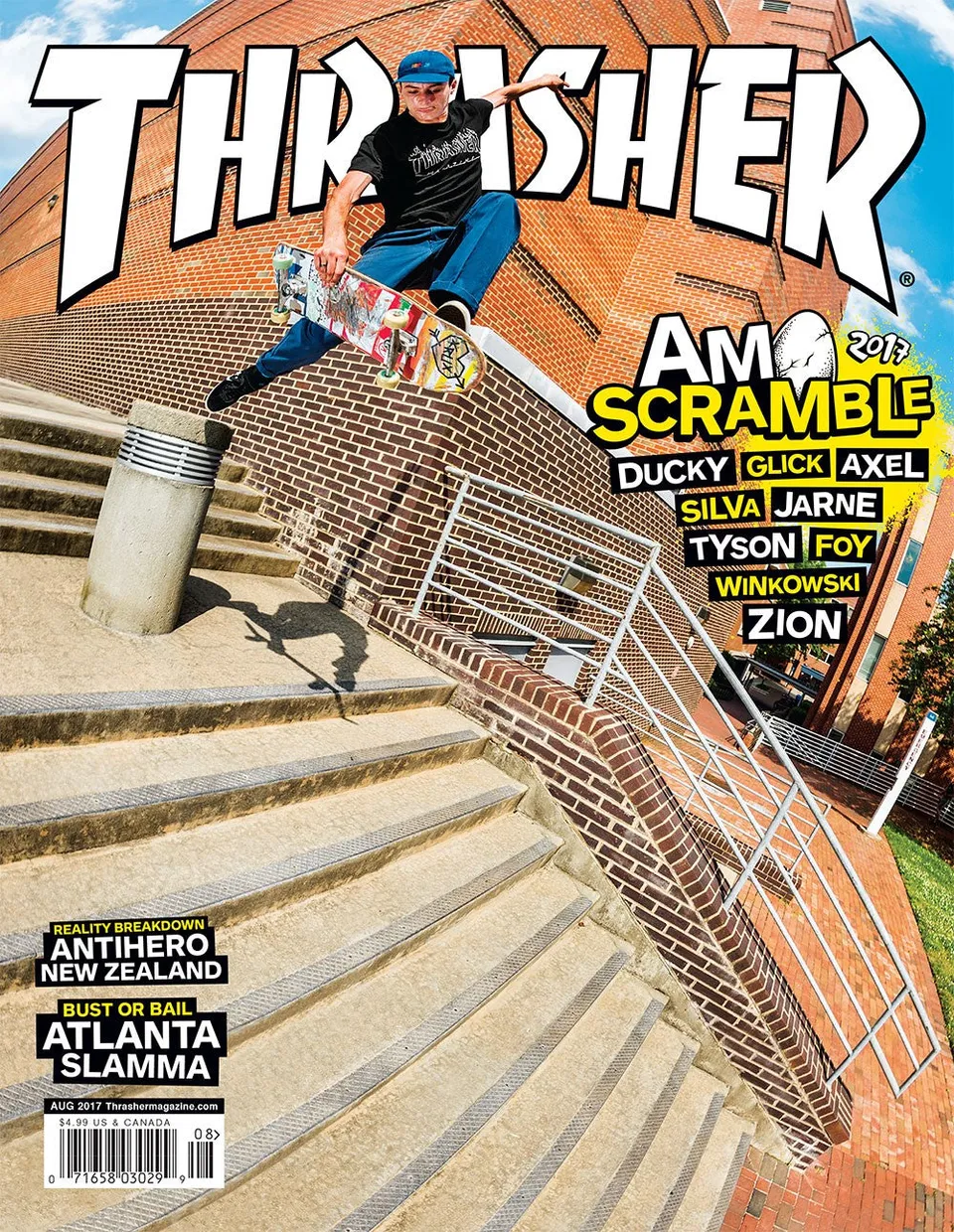 Thrasher Magazine agosto 2017 copia singola skate