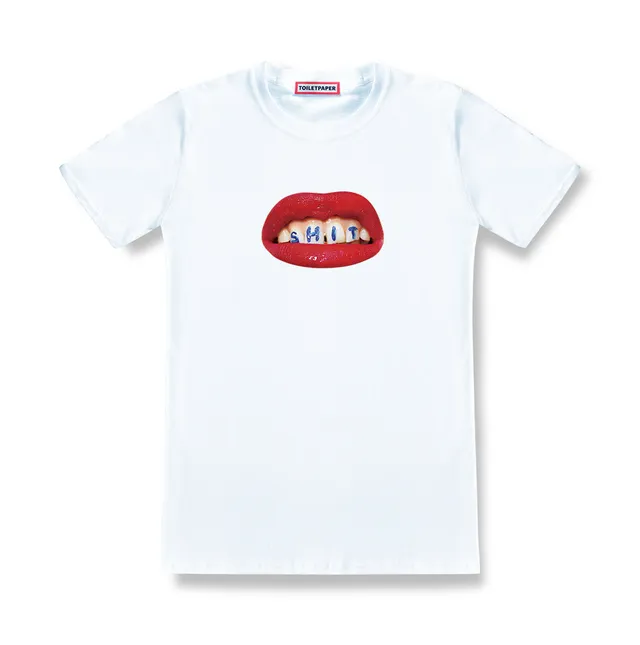 TOILETPAPER Shit t-shirt cotone bianca taglia M