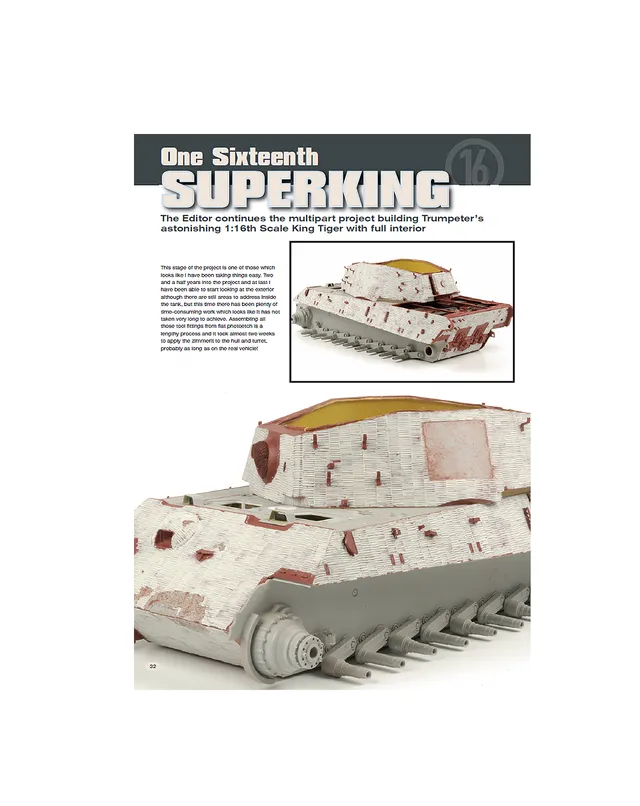 AFV Modeller Issue 60 articolo PDF One Sixteenth Superking Part 16