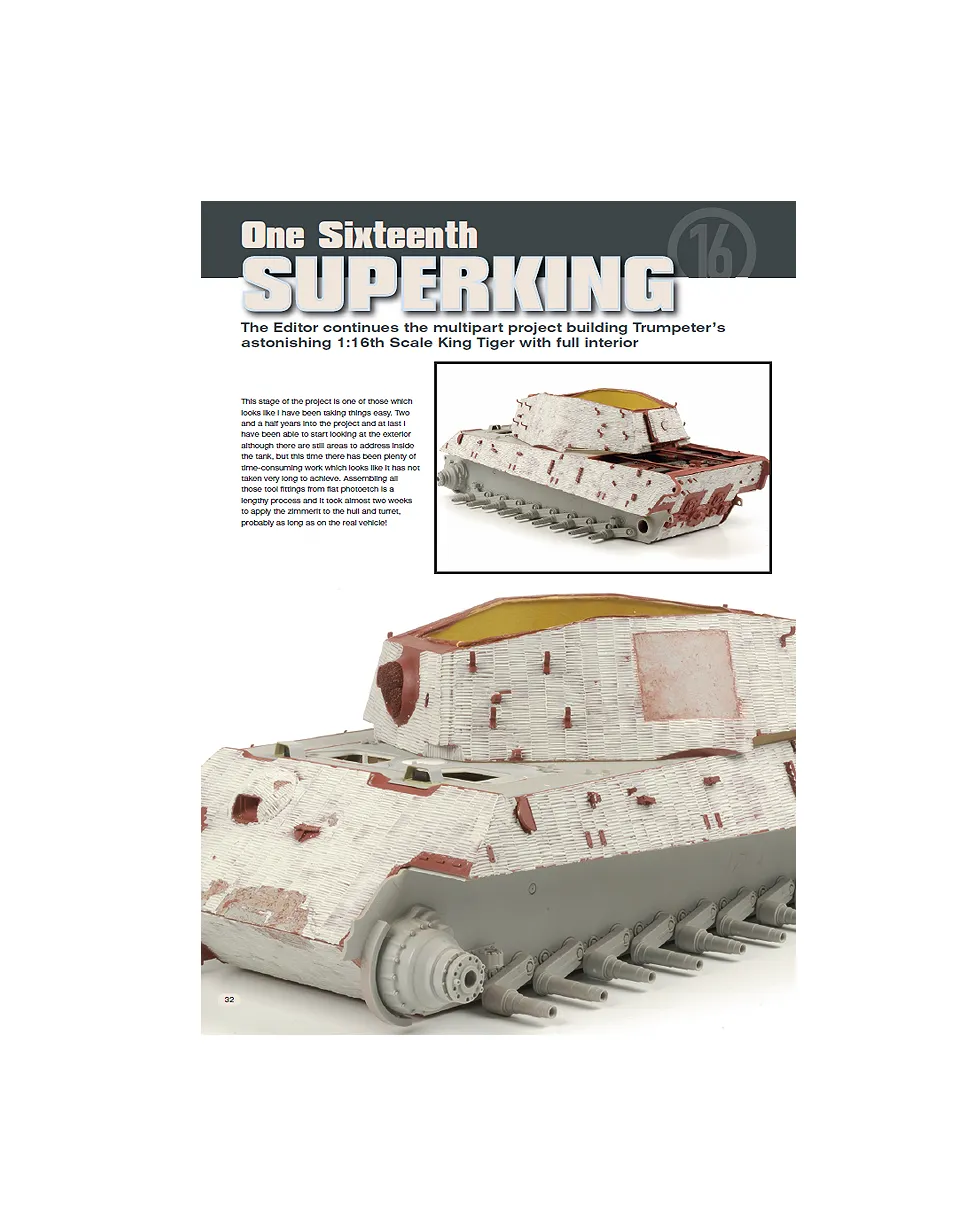 AFV Modeller Issue 60 articolo PDF One Sixteenth Superking Part 16