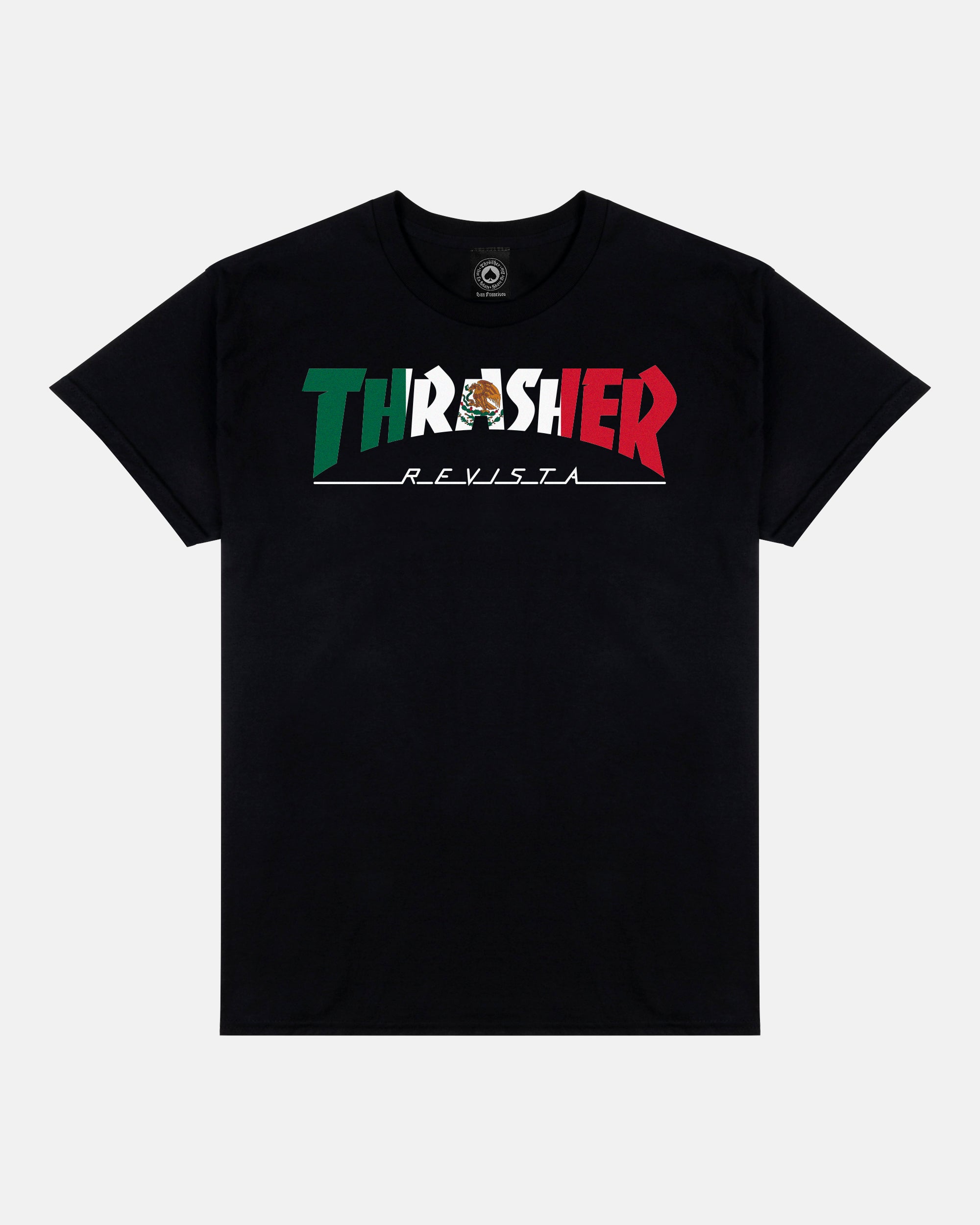 Thrasher Mexico Revista t-shirt nera in cotone