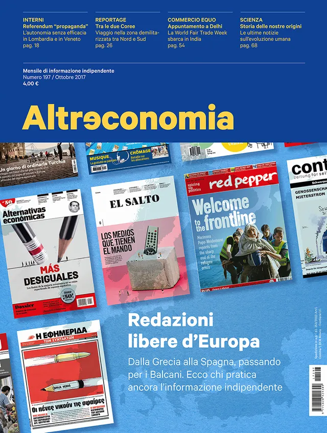 Altreconomia 197 Redazioni libere d'Europa rivista copia singola