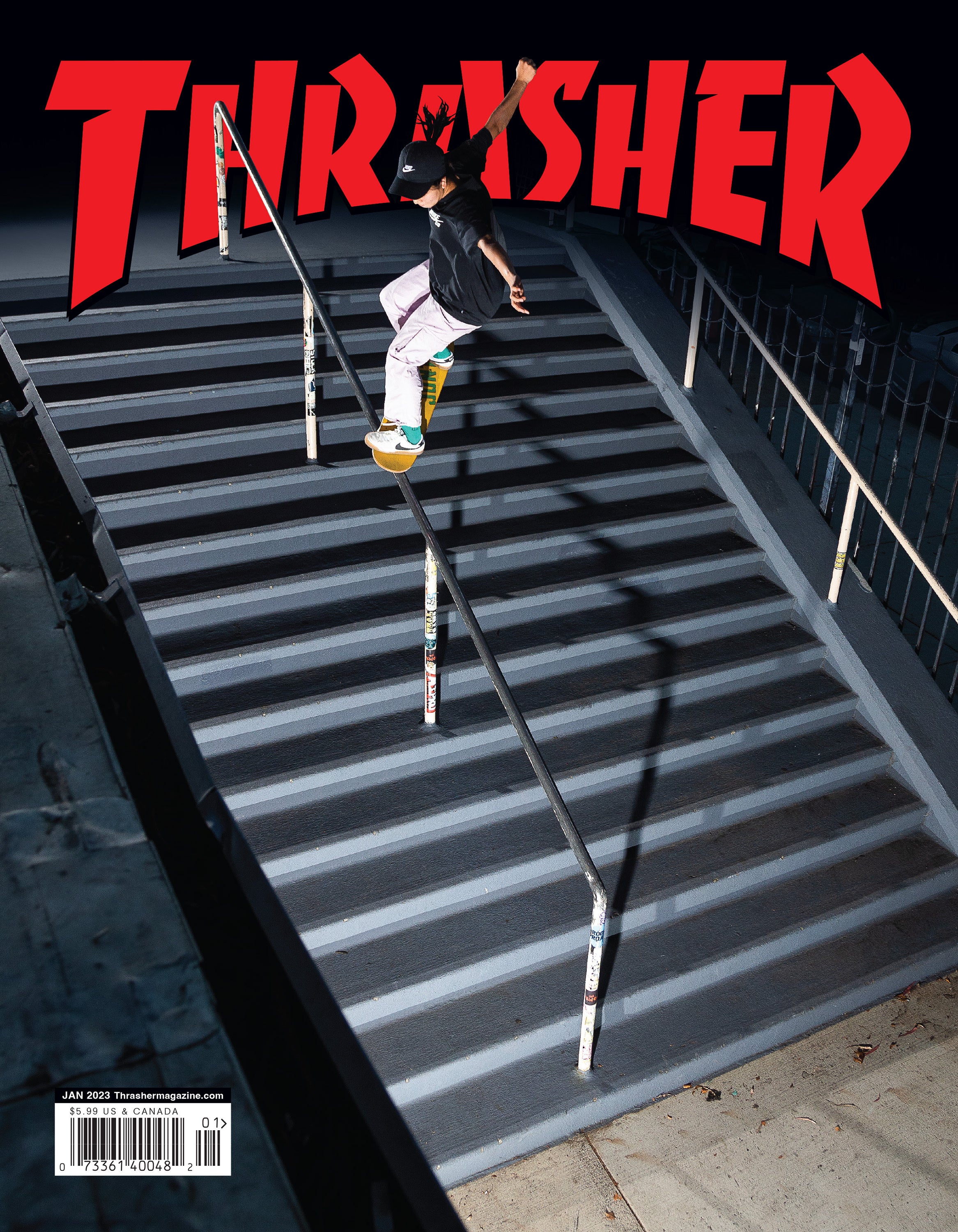 Thrasher Magazine Gennaio 2023 rivista copia singola con sticker