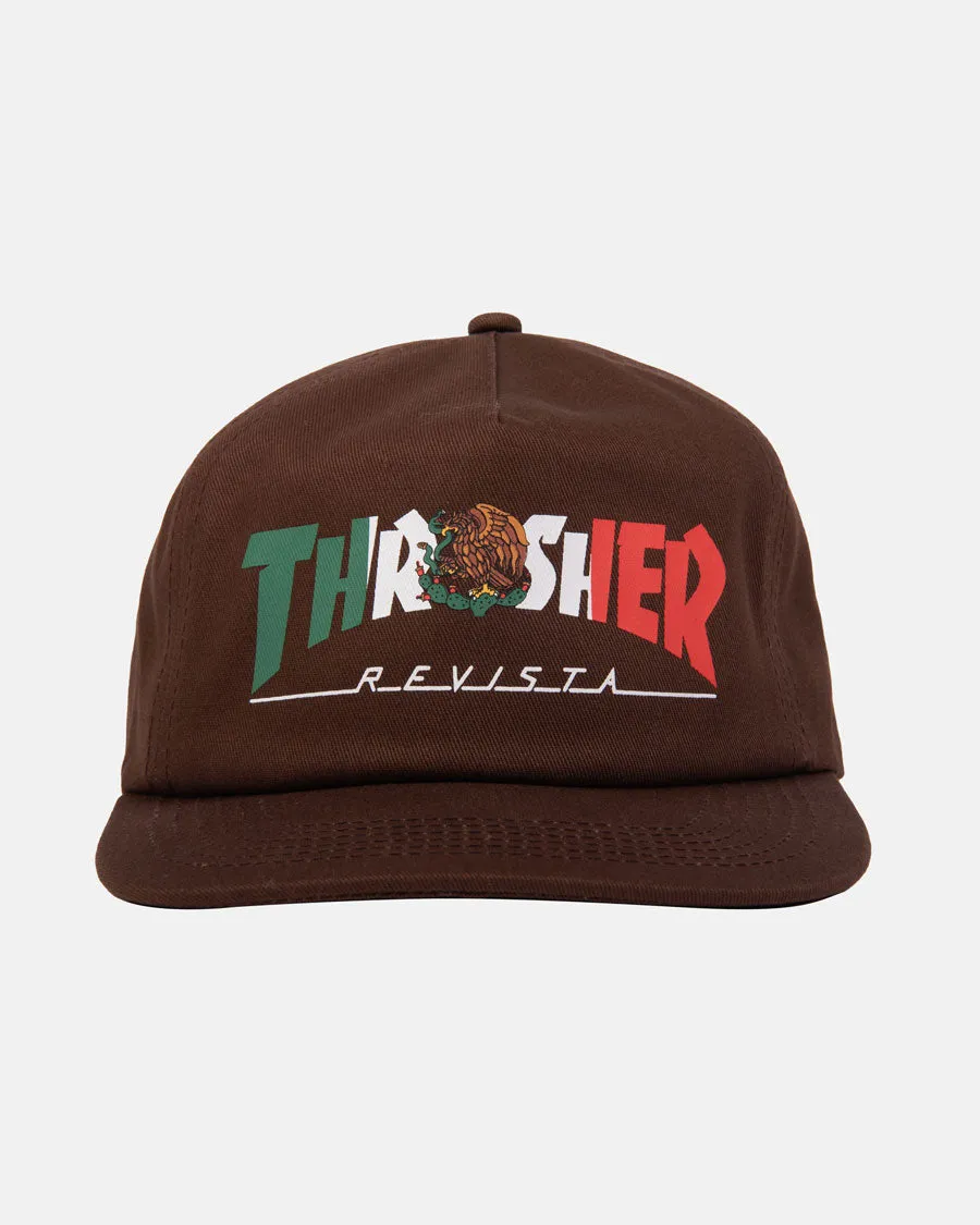 Thrasher Mexico Revista cappellino snapback marrone cotone
