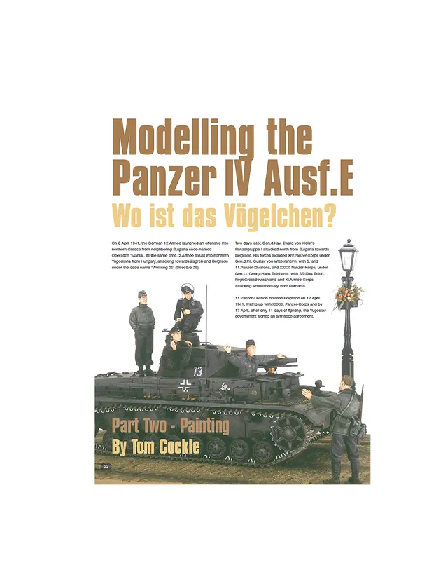AFV Modeller Issue 17 Panzer IV Ausf E articolo PDF pittura