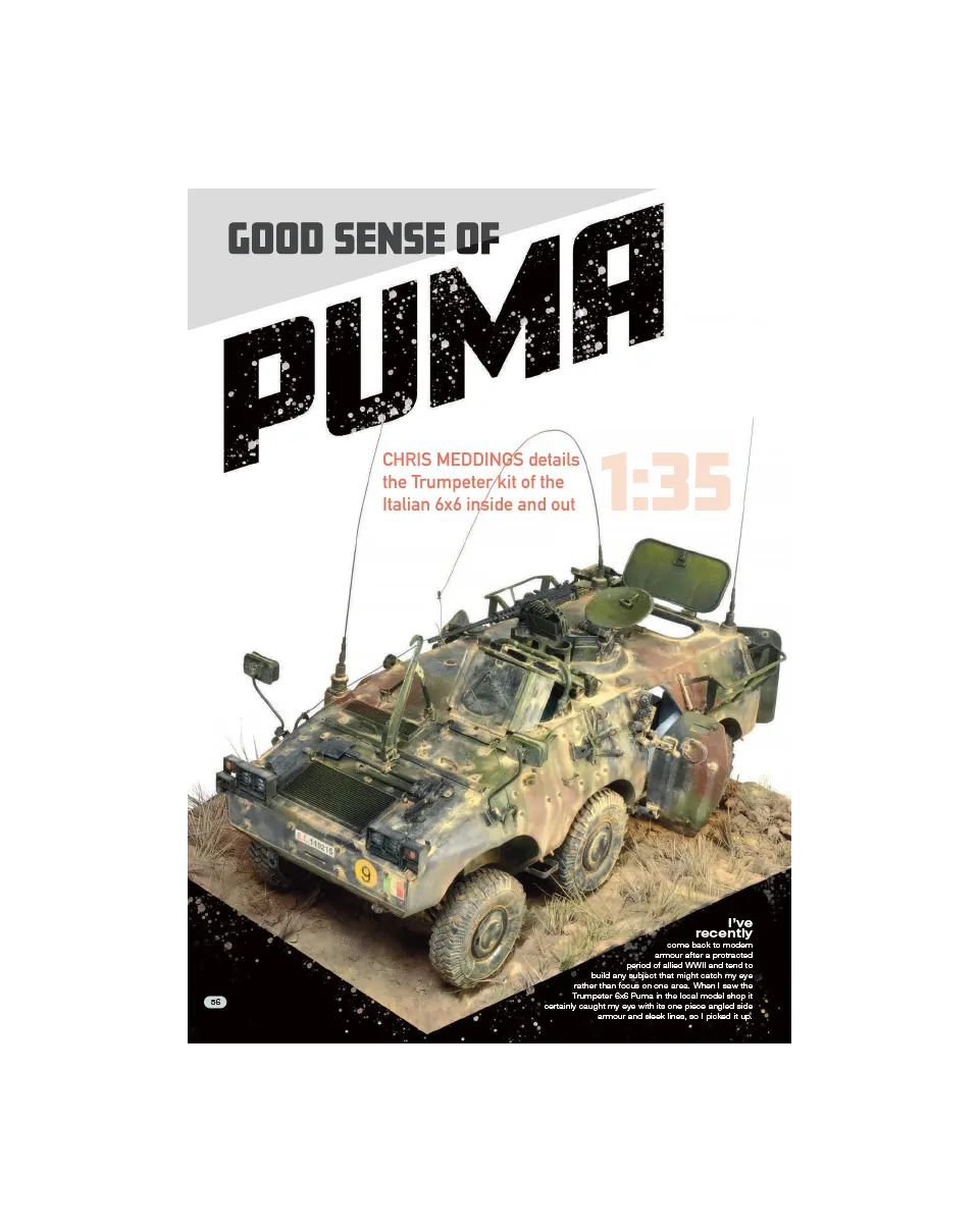 AFV Modeller AFV109 Puma 6X6 articolo PDF blindato