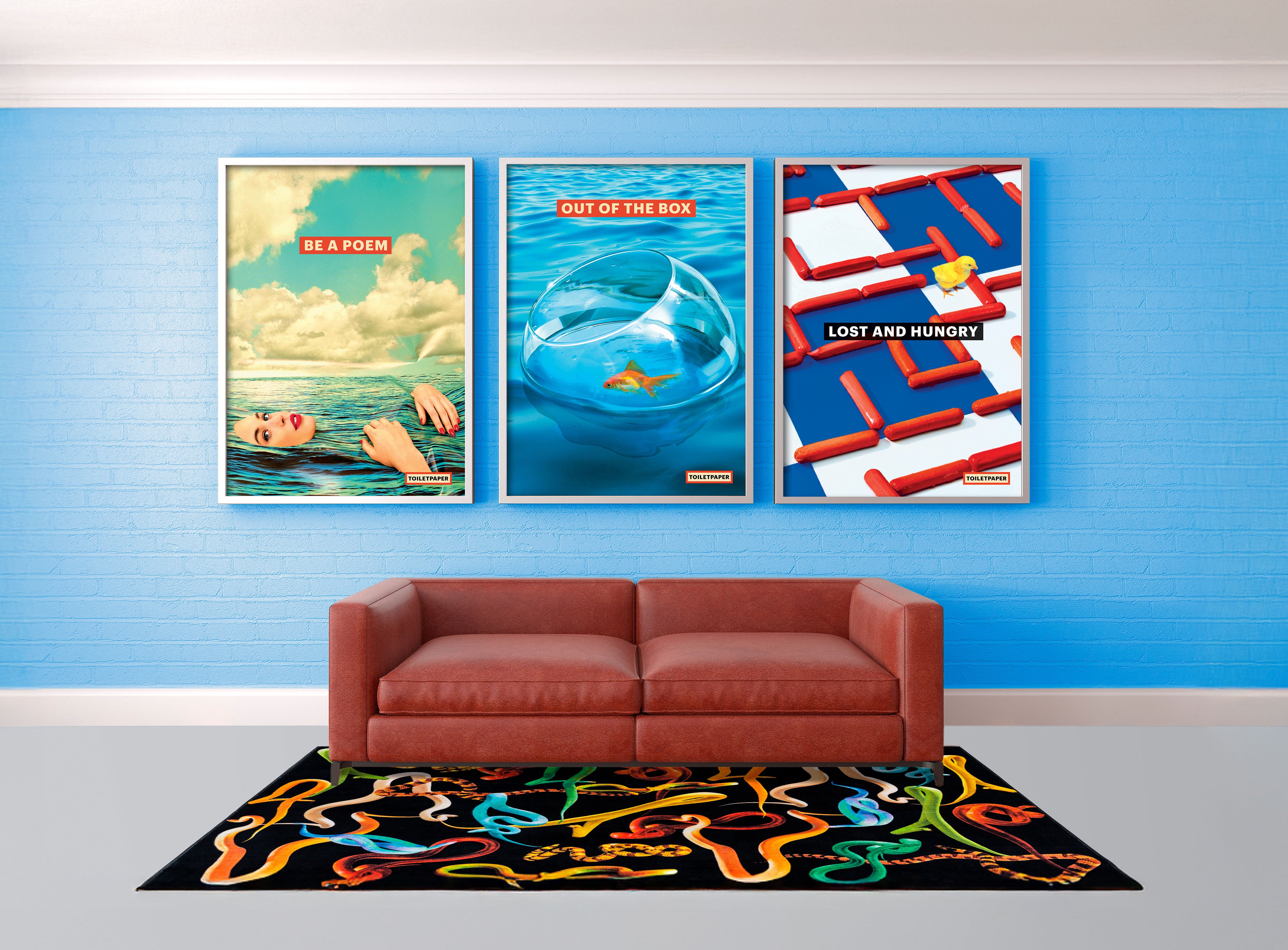 TOILETPAPER Goldfish poster 50x70 cm pesce rosso