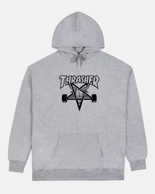 Thrasher Skategoat Hoodie felpa cappuccio grigia misto cotone
