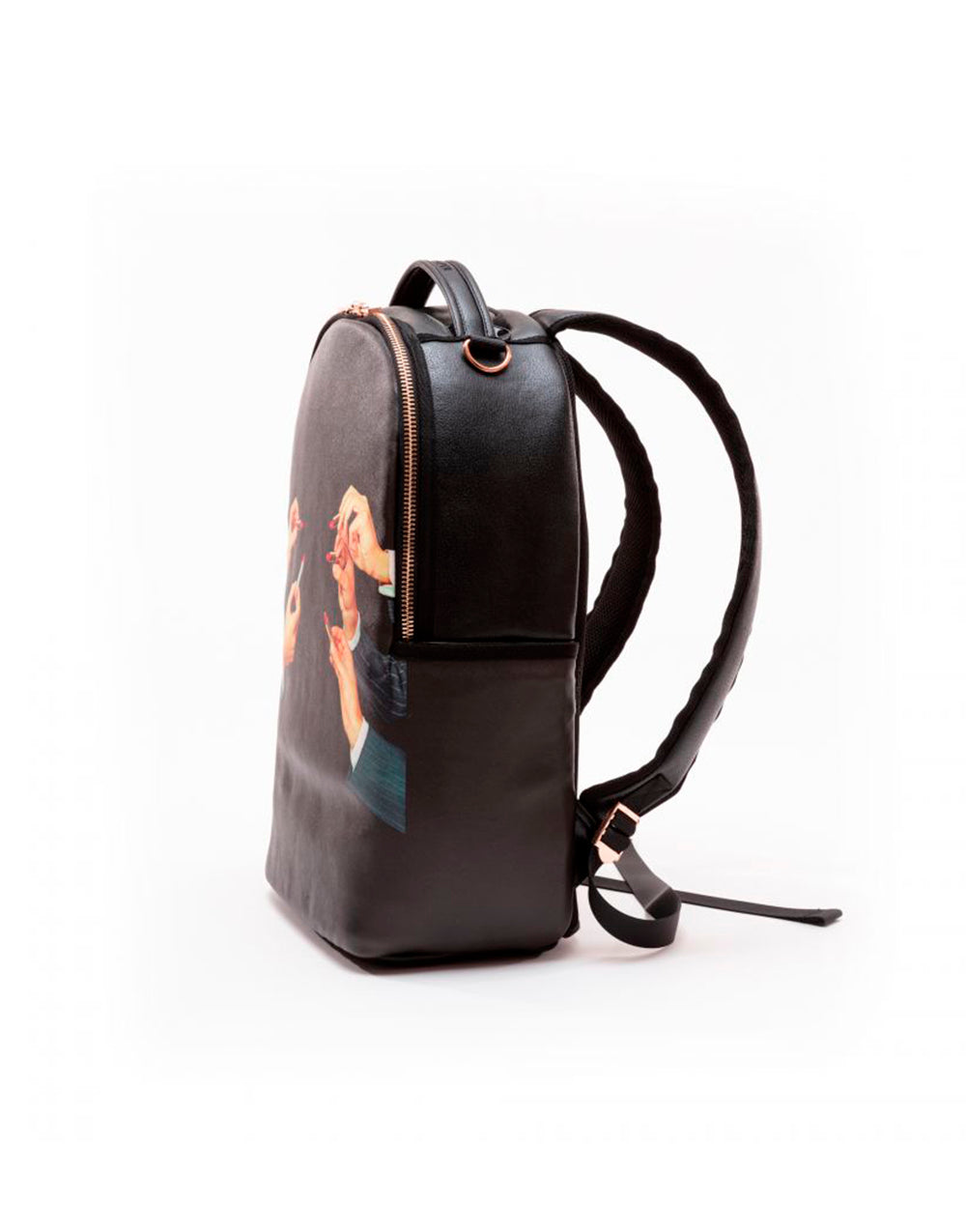 TOILETPAPER Rucksack Black Lipstick zaino PVC 33x43