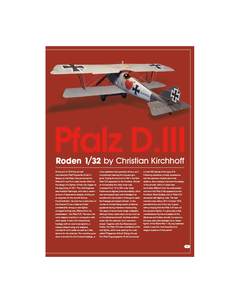 AFV Modeller AIR21 Pfalz D.III articolo PDF WWI
