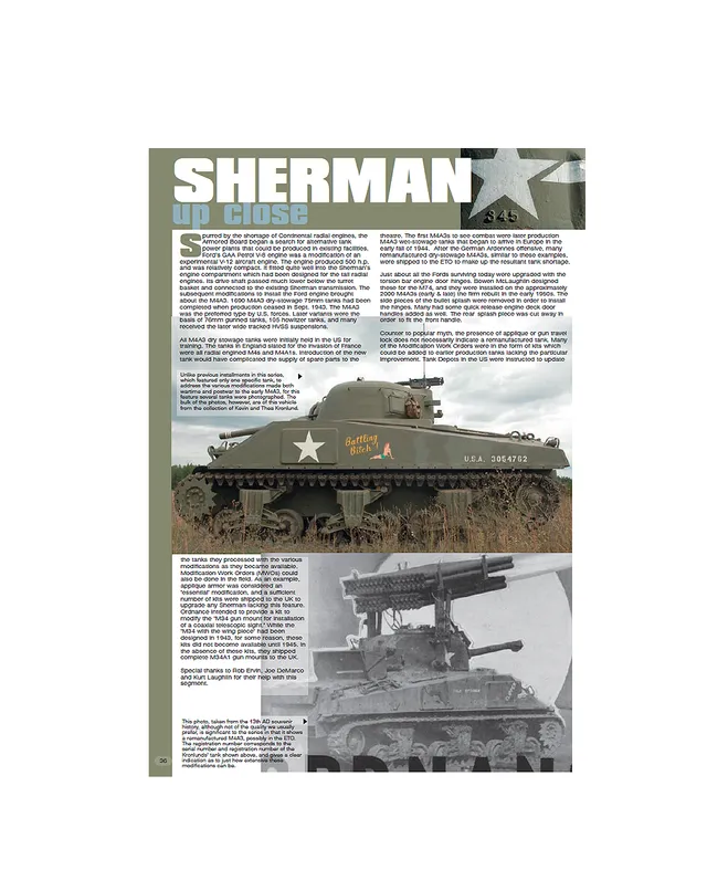 AFV Modeller Issue 49 articolo PDF Sherman Up Close