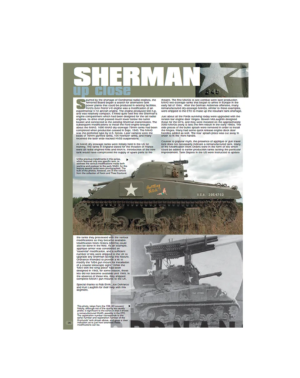 AFV Modeller Issue 49 articolo PDF Sherman Up Close