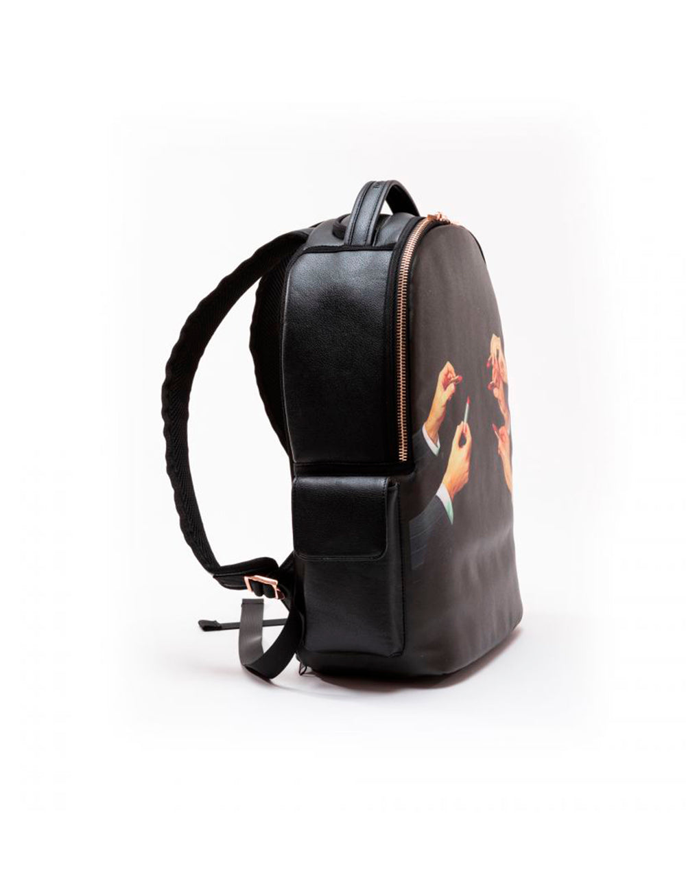 TOILETPAPER Rucksack Black Lipstick zaino PVC 33x43