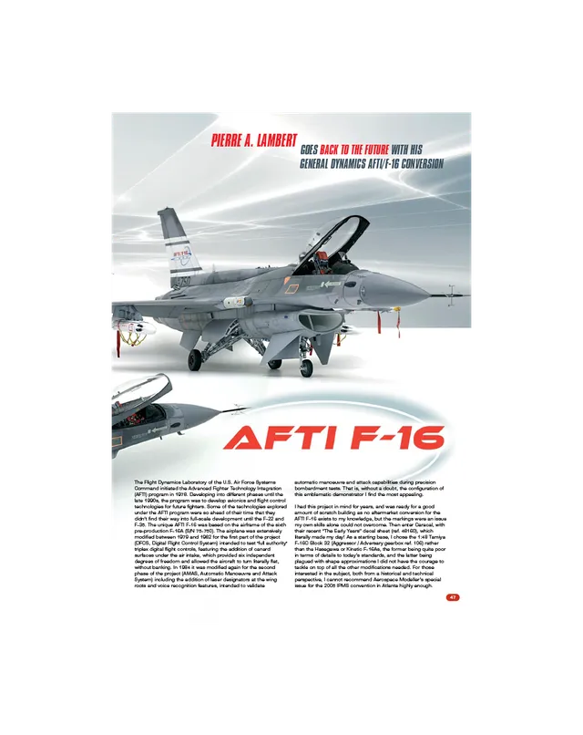 AFV Modeller AIR101 numero PDF conversione AFTI F-16 1:48