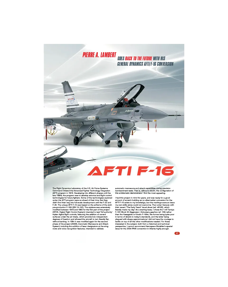 AFV Modeller AIR101 numero PDF conversione AFTI F-16 1:48