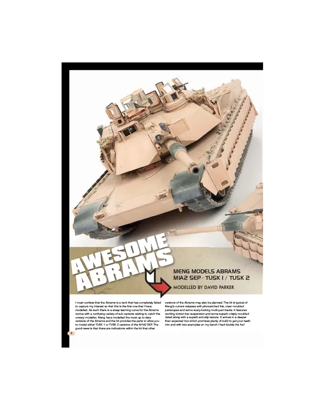 AFV Modeller AFV89 M1A2 SEP Abrams articolo PDF TUSK