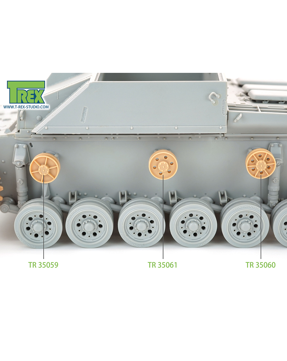 T-Rex 35059 StuG.III rulli supporto resina 1/35 MIAG