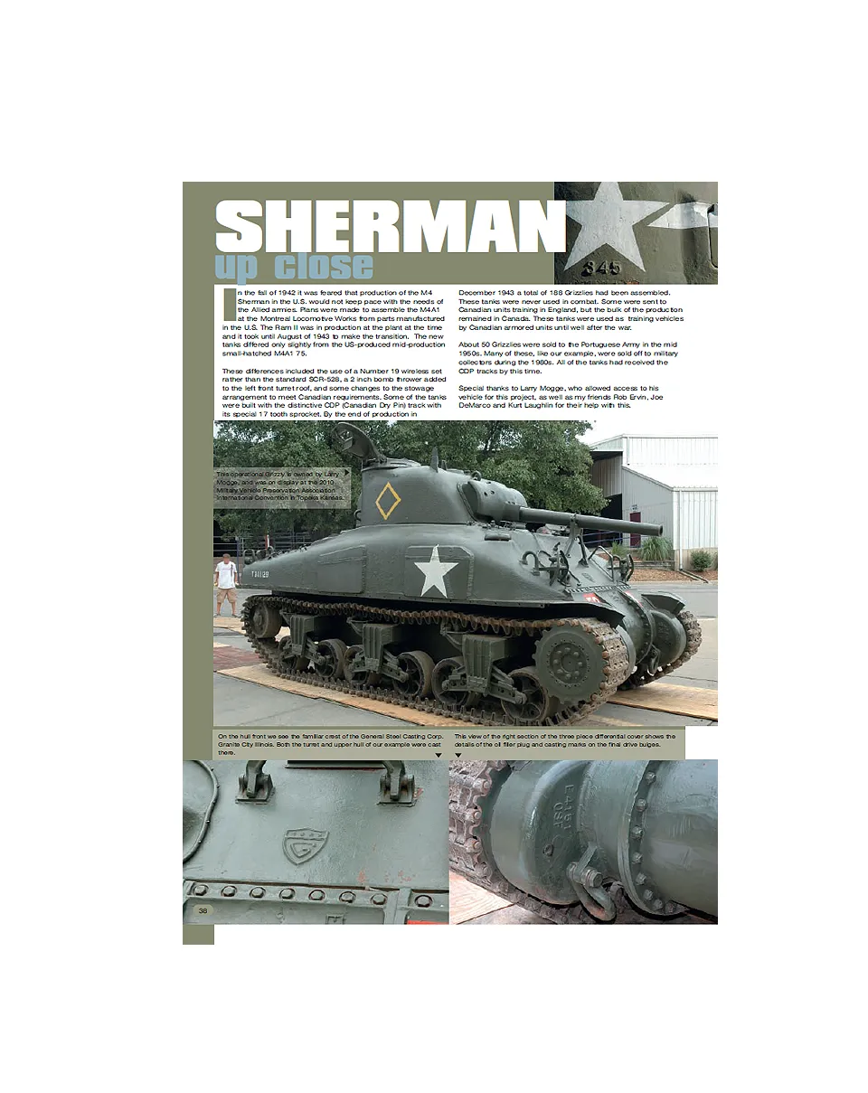 AFV Modeller Issue 54 articolo PDF Sherman Up Close