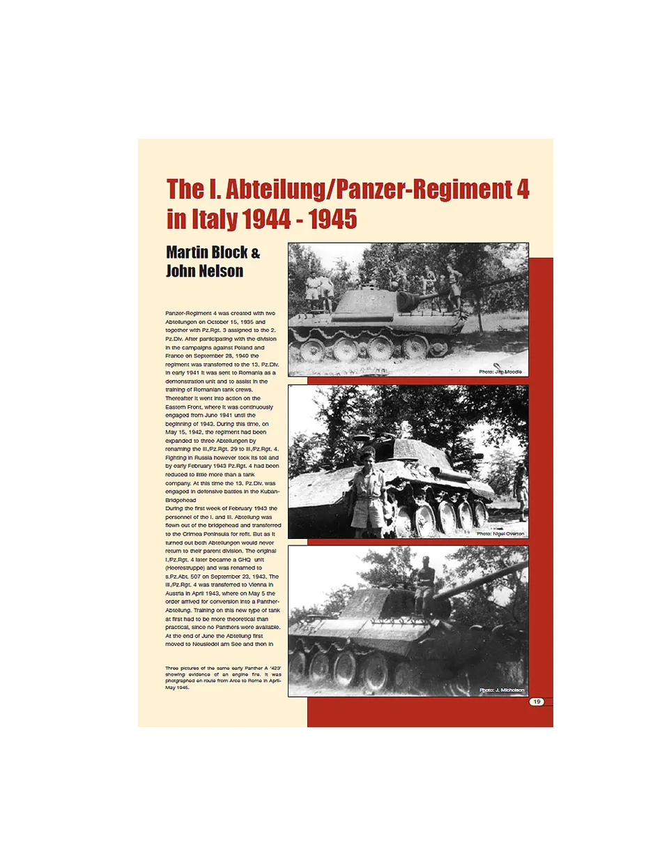AFV Modeller Issue 4 I. Abteilung Panzer-Regiment 4 articolo PDF