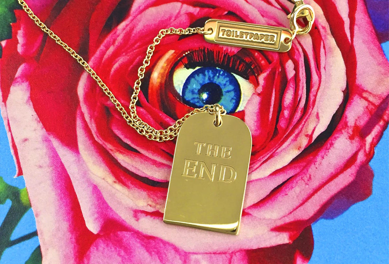 TOILETPAPER Endless Golden Necklace Medium collana argento The End