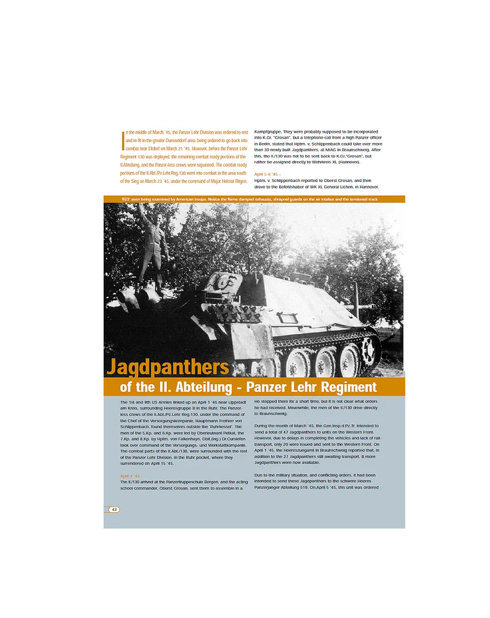 AFV Modeller numero 1 articolo PDF Jagdpanthers of II