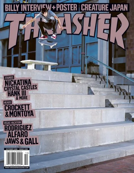 Thrasher Magazine Ottobre 2008 rivista copia singola poster