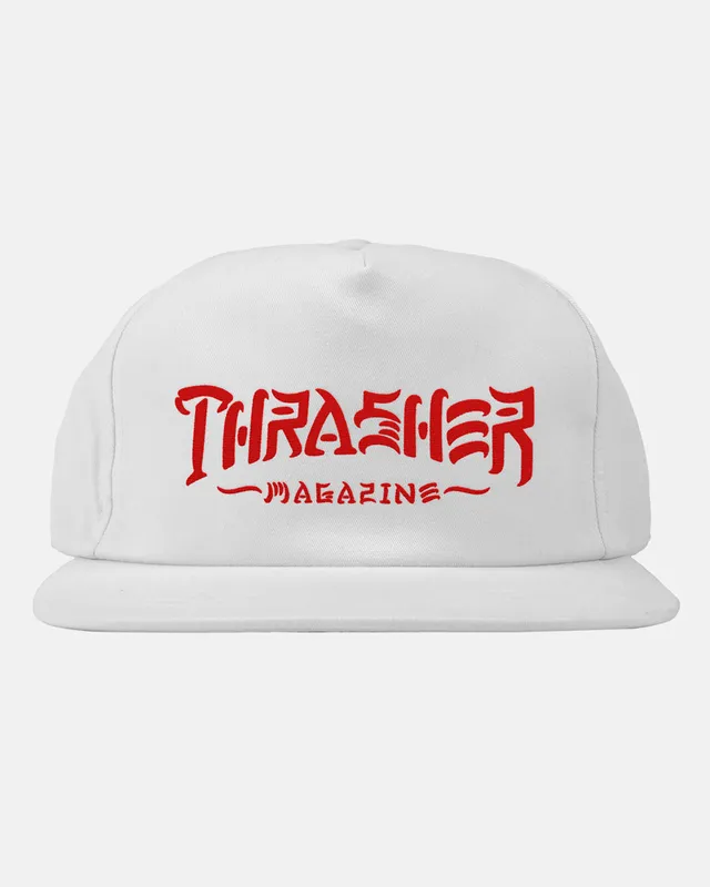 Thrasher Thrash Destroy snapback bianco misto cotone