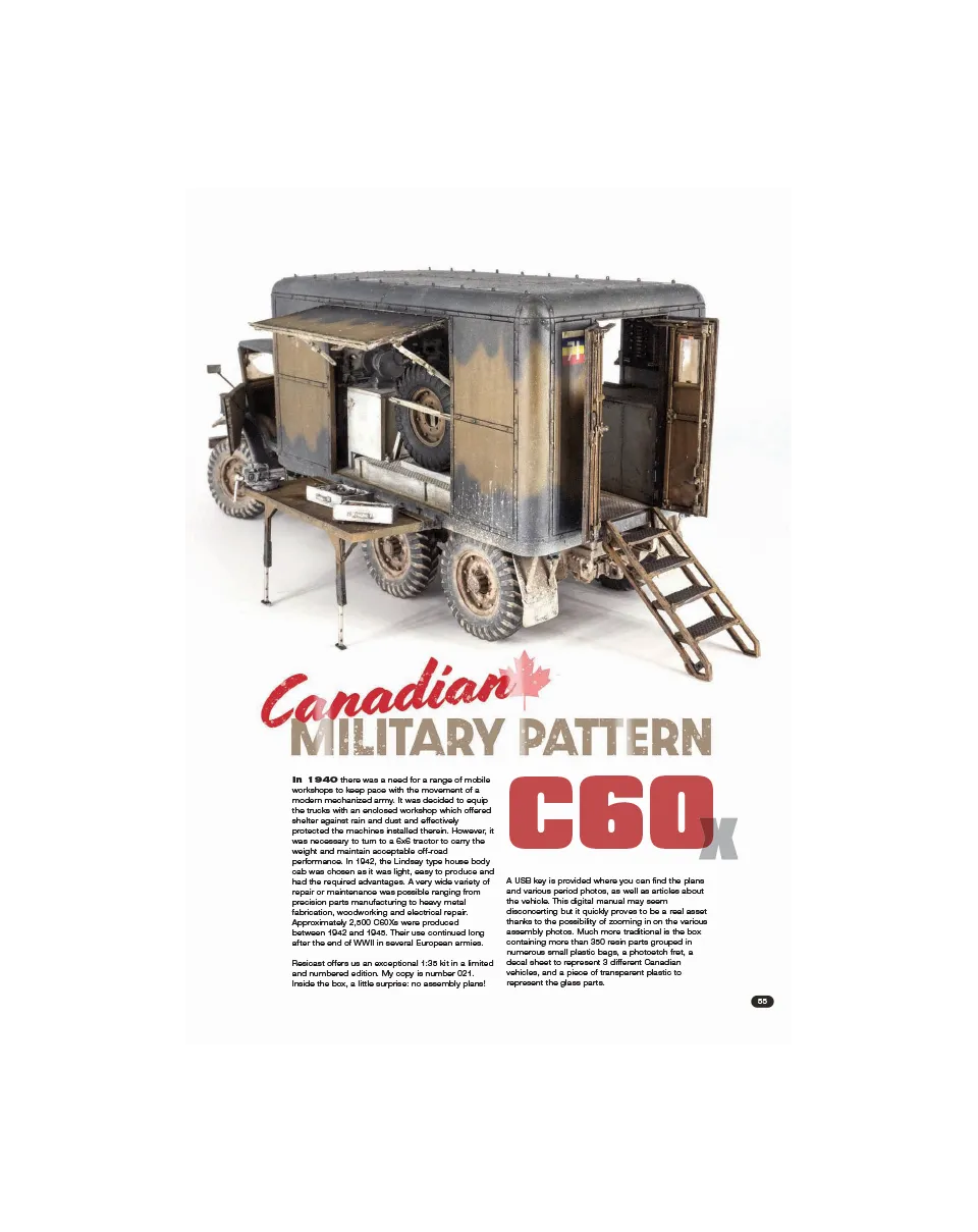 AFV Modeller AFV129 articolo PDF CMP C60 Workshop Truck