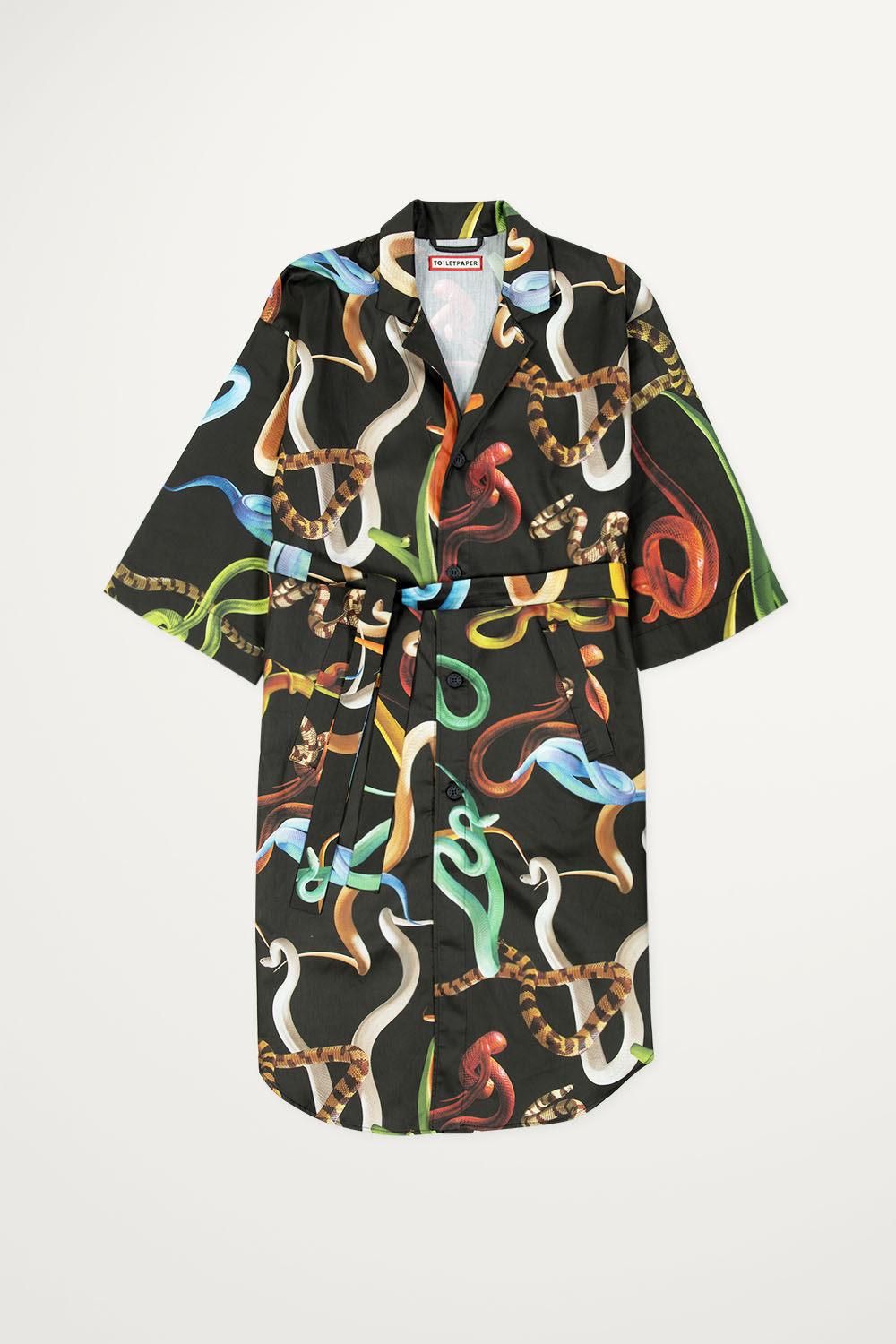 TOILETPAPER Night Shirt Snakes Black camicia da notte S/M cotone