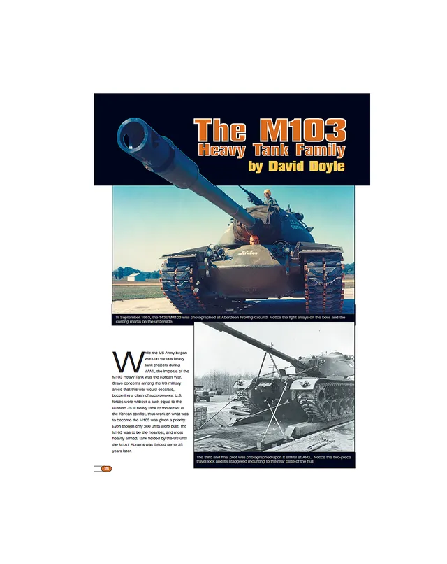 AFV Modeller Issue 20 M103 Heavy Tank Family articolo PDF