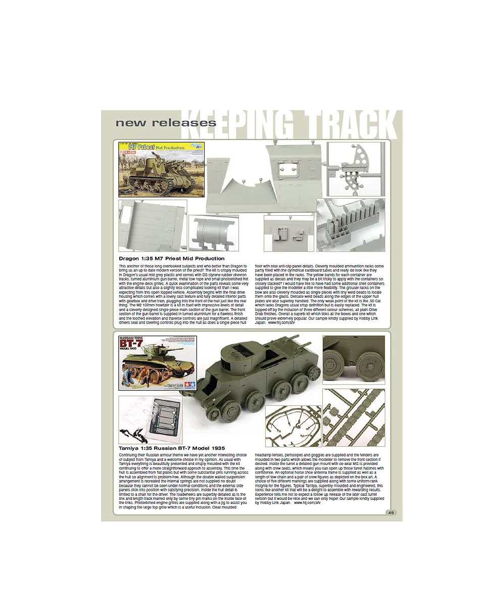 AFV Modeller Issue 54 articolo PDF Keeping Track cingoli