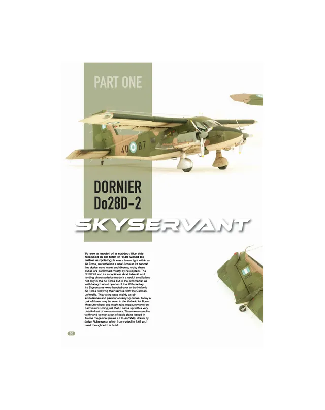 AFV Modeller AIR105 articolo PDF Skyservant autocostruito