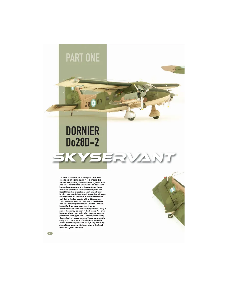 AFV Modeller AIR105 articolo PDF Skyservant autocostruito