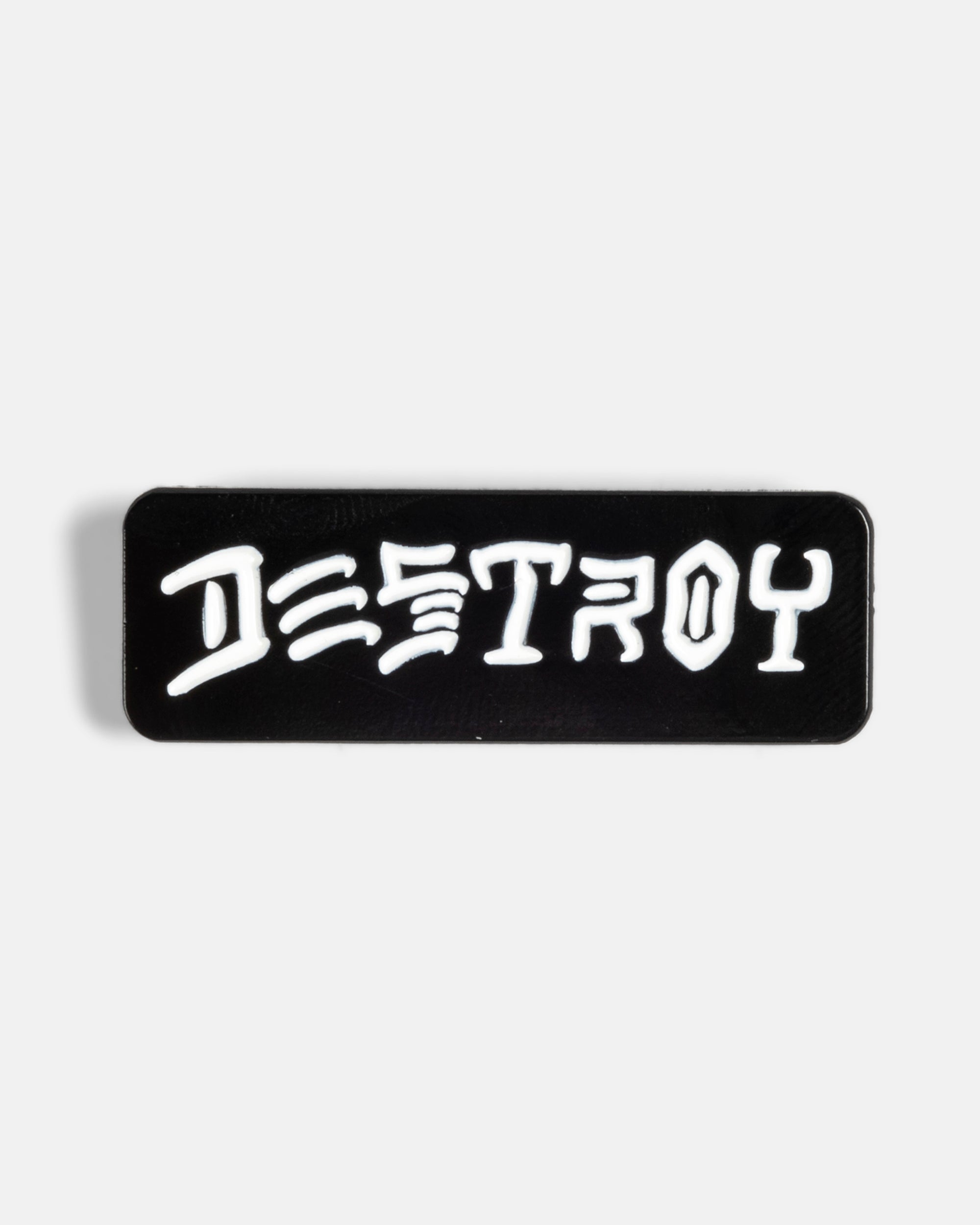 Thrasher Destroy spilla nera smalto 3,8 cm