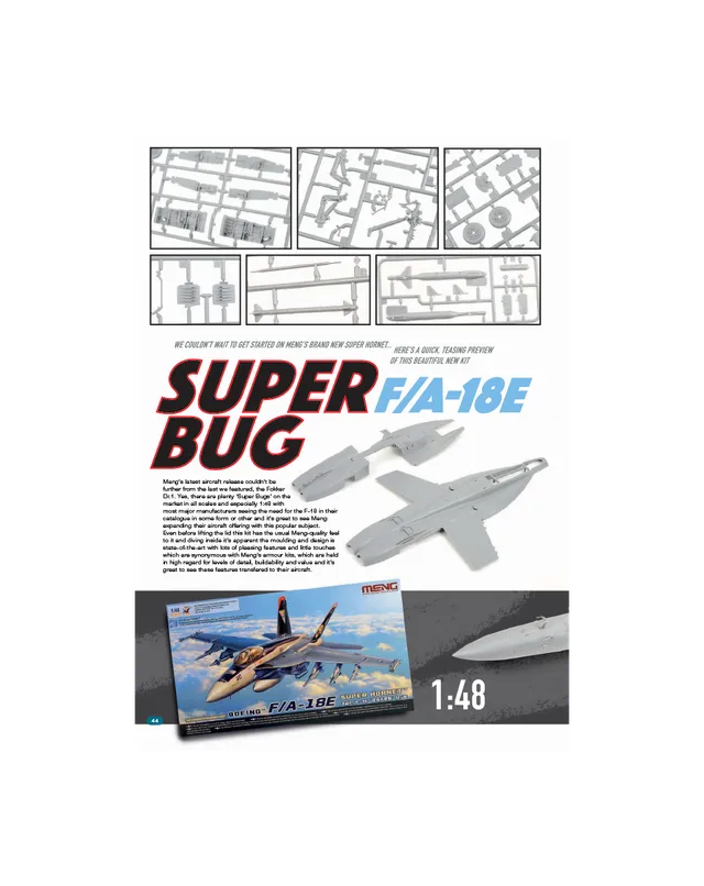 AFV Modeller AIR96 Super Bug articolo PDF 2 pagine aerei