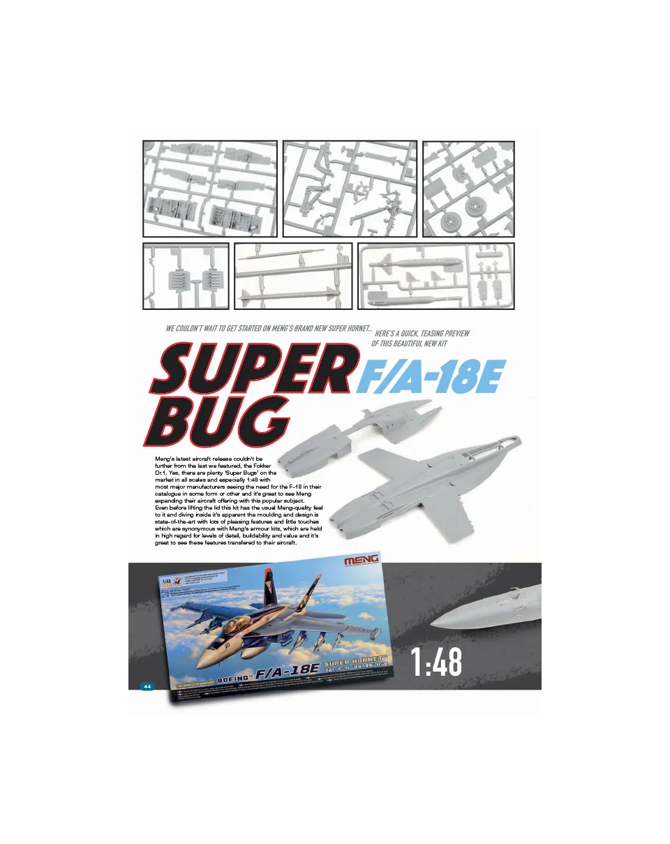 AFV Modeller AIR96 Super Bug articolo PDF 2 pagine aerei