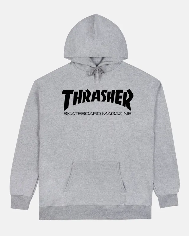 Thrasher Skate Mag felpa cappuccio grigia cotone standard