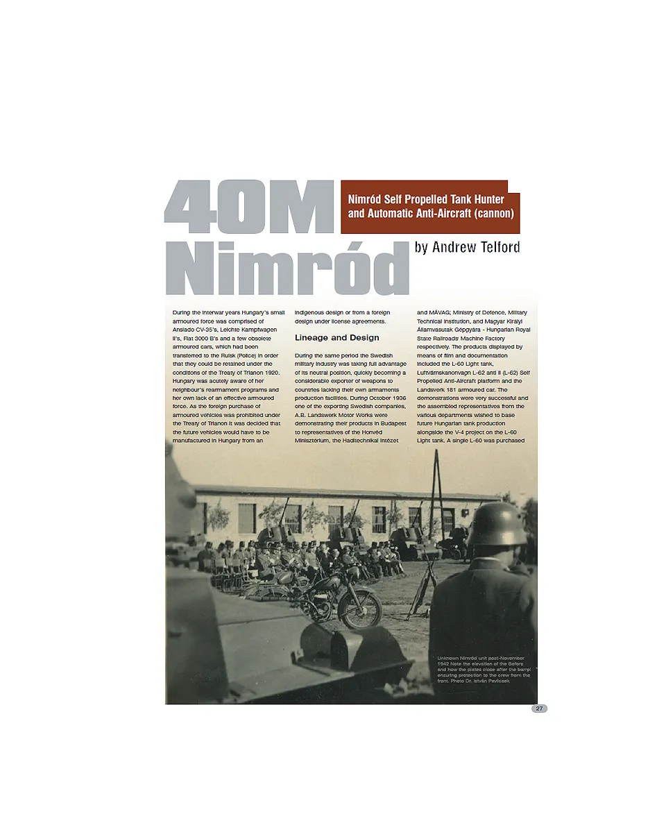 AFV Modeller Issue 39 rivista pdf 40M Nimrod copia singola