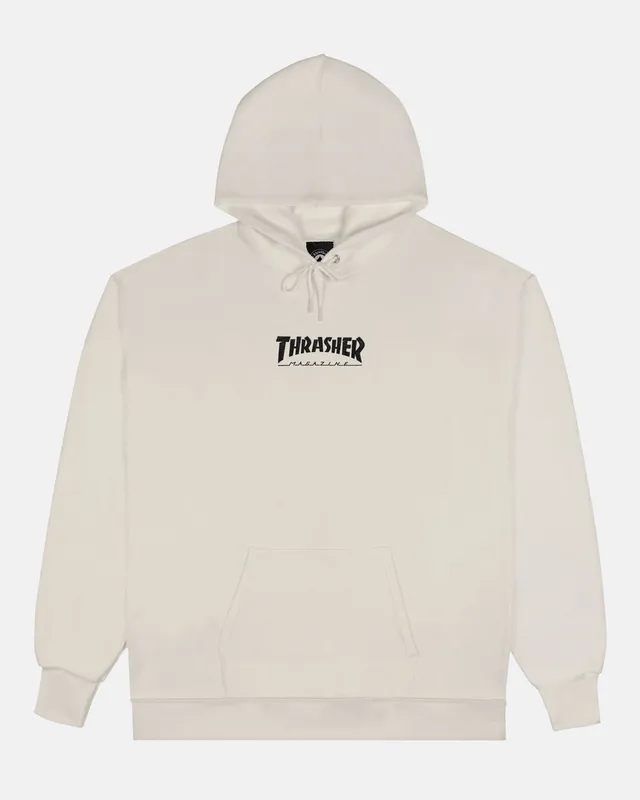Thrasher Heavyweight Mag Logo felpa bone ricamata