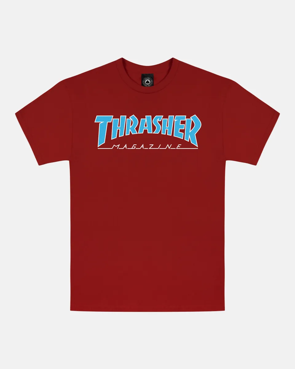 Thrasher Outlined t-shirt Cardinal Red cotone