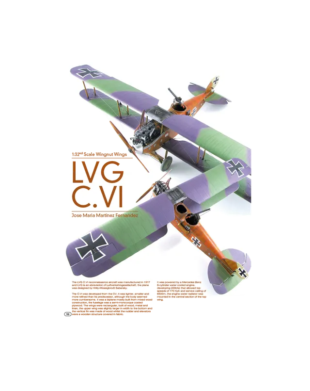 AFV Modeller AIR37 articolo PDF LVG C.VI 1:32 Wingnut Wings